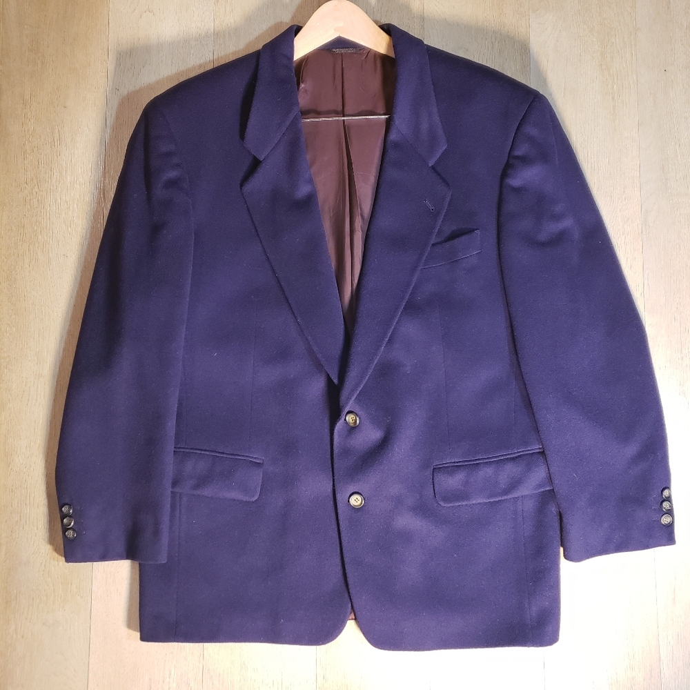 Hugo Boss Royal Purple Wool Suit Coat